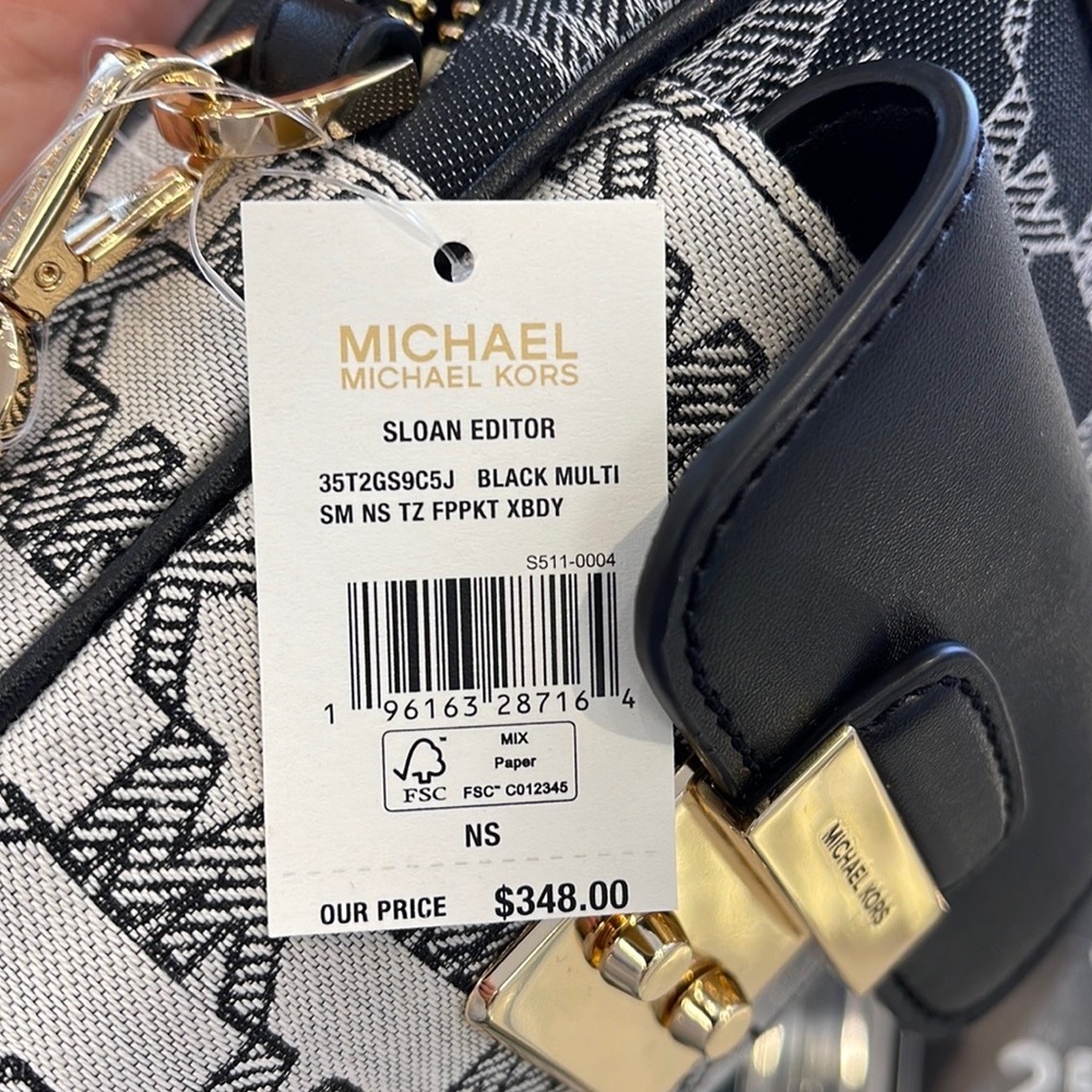 Michael Kors Sloan Editor Small Phone Logo Jacquard Crossbody
Black Multi - Picture 15 of 16